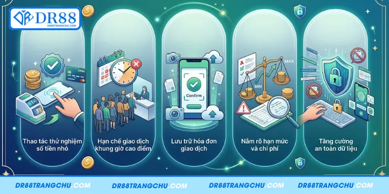 Các lưu ý quan trọng khi thực hiện lệnh rút tiền DR88