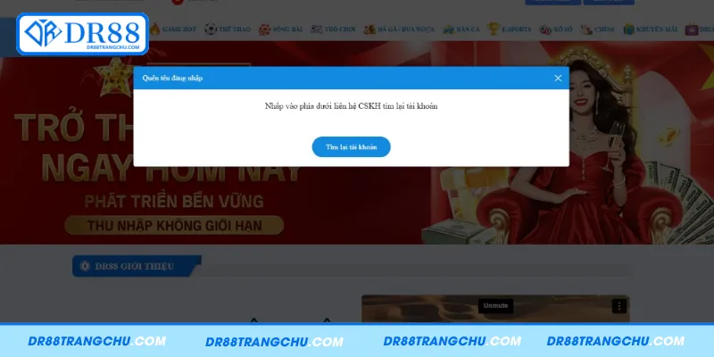 Cách khôi phục mật khẩu tài khoản DR88 đơn giản, dễ hiểu
