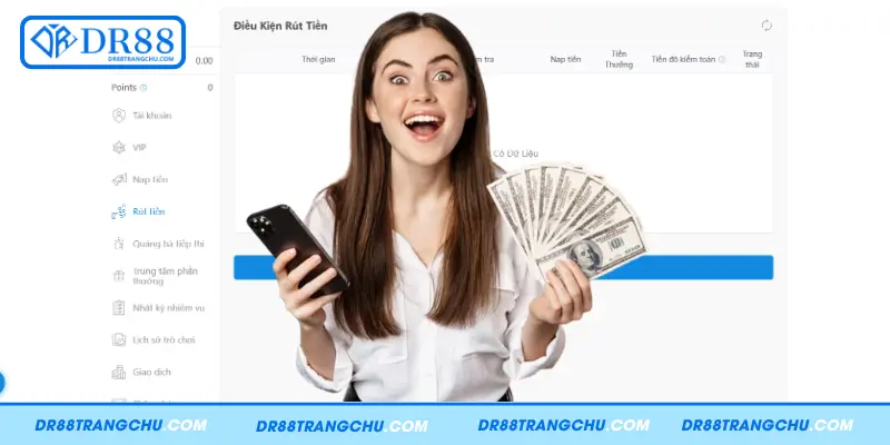 Giải đáp tốc độ xử lý khi rút tiền DR88 nhanh không