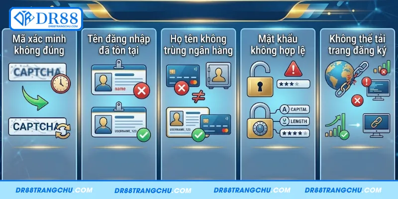 Những lỗi phổ biến khi đăng ký DR88 và hướng khắc phục
