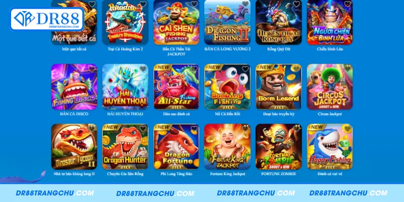 Tổng hợp game bắn cá DR88 được yêu thích